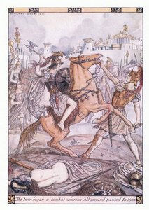 The Two Began a Combat Whereon All Around Paused to Look by Herbert Cole
